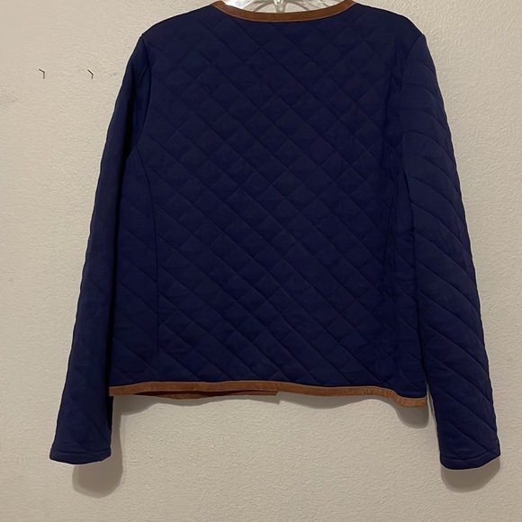 VINEYARD VINES QUILTED BLAZER STYLE LEATHER TRIM JACKET - Picture 5 of 7